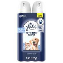 Glade Air Ambreskener Room Spray Pet olor a olor fresco de olor para ofrecer una frescura duradera 8 oz 2 recuento