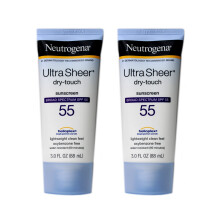 Neutrogena Ultra Sheer Dry-Touch wasserbestndige und nicht fettende Sonnenschutzlotion mit breitem Spektrum LSF 55 3 fl. oz. oz (2er-Pack)