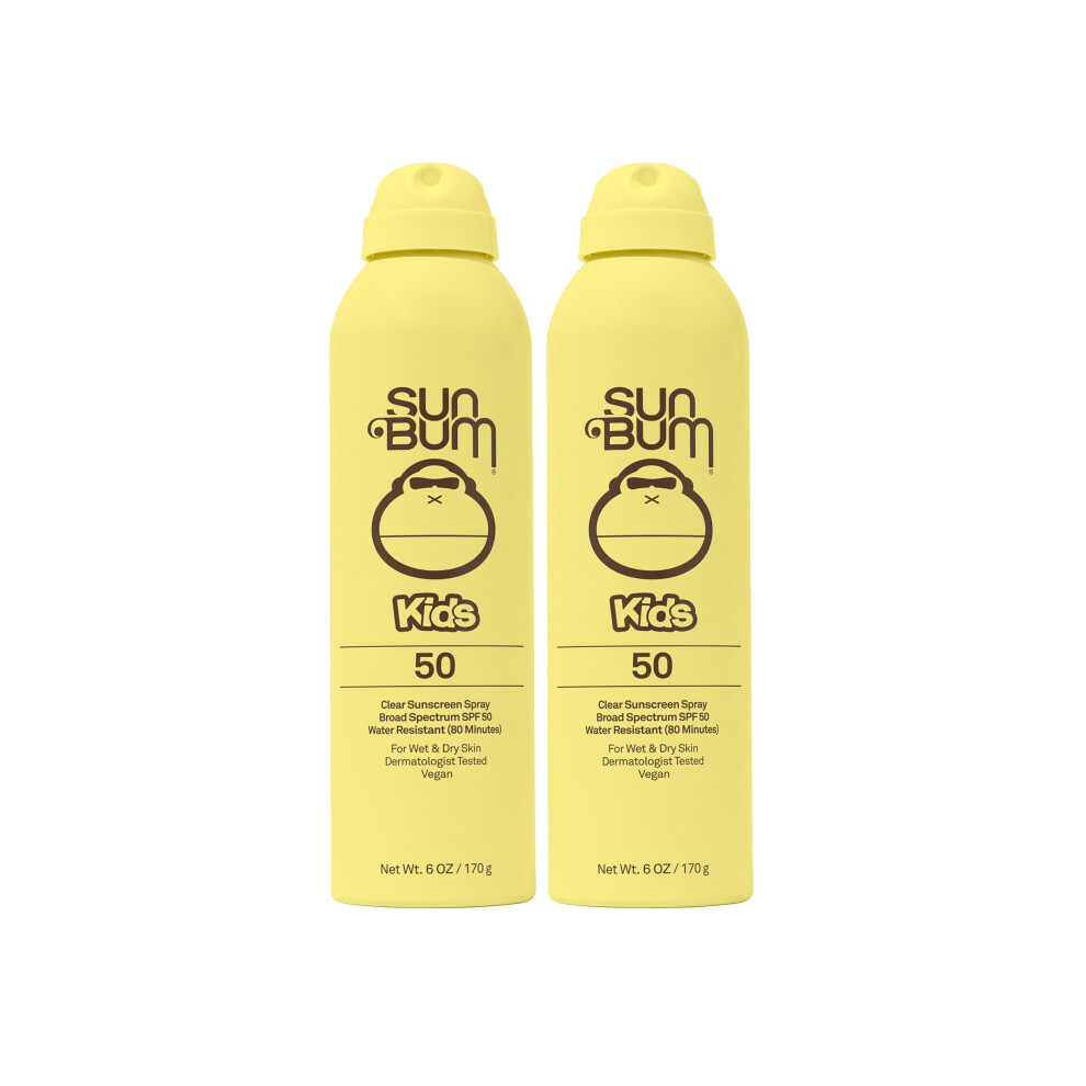 Sonnenpenner Sun Bum Kids Spf 50 Clear Sunscreen Spray | Wet Or Dry Application | Hawaii 104 Reef Act Compliant (Octinoxate & Oxybenzone Free) Broad Spectrum Uva/U