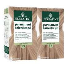 Tintura de cabelo permanente Herbatint - 8N louro claro - para at 100% de cobertura grisalha de cabelos grisalhos resistentes - sem amnia, sem