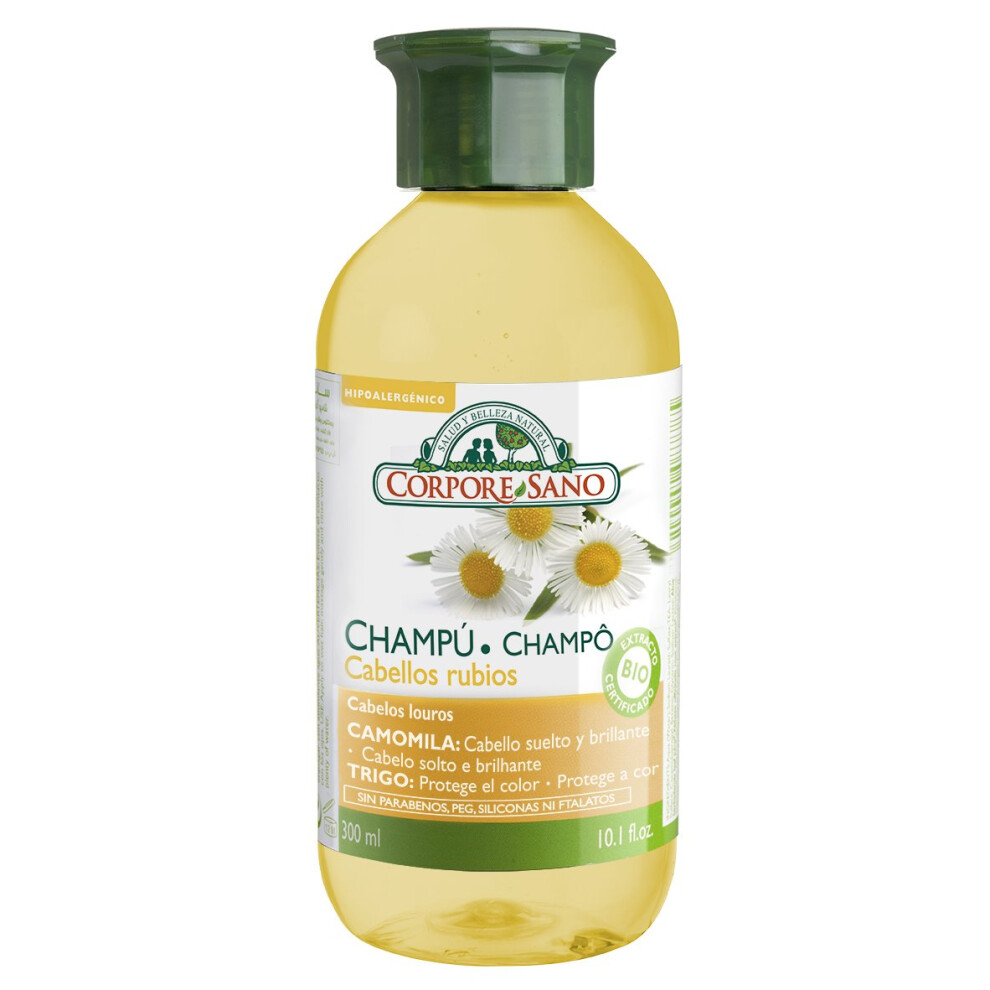 Corpore Sano Chamomile Birch & Wheat Blonde And Delicate Hair Shampoo-Hypoallergenic-Certified Organic Growing- 300 Ml /10.1 Fl.oz.