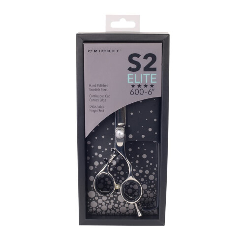 Cricket S2 Elite Series Shears 600 Tesoura de corte de cabelo profissional - Tesoura de cabelo de barbeiro e estilista de 6 polegadas com lminas 1