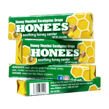 Met Honees gevulde menthol-hoestdruppels Honingmenthol en eucalyptus-hoestdruppels - Natuurlijke verlichting van keelpijn - Niets kunstmatigs - K