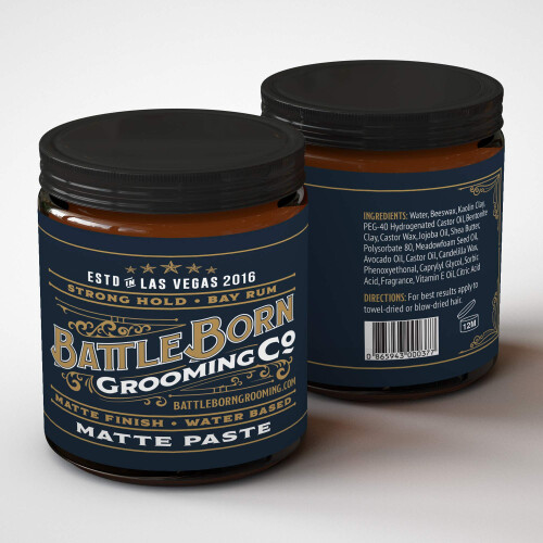 Battle Born Grooming Co Texturising Matte Paste 4 oz 2