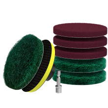 Almofadas de limpeza eltricas para escova de perfurao SCRUBIT - Limpador de banheira e azulejos para servios pesados ????- Kit de escova de l