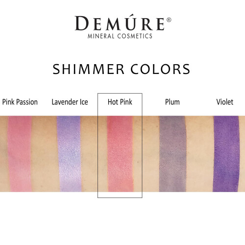 Make up minerale demure (rosa caldo) ombretto luccichio luccichio sfio 1
