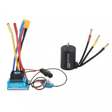 3650 2300KV Brushless Motor with 120A Brushless ESC Electronic Speed Controller for 1/8 1/10 RC Car