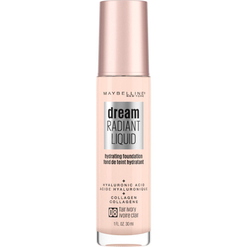 Maybelline Maybelline Dream Radiant Liquid Medium Coverage Hydrating Makeup Lightweight Liquid Foundation Fair Ivory 1 Count 1