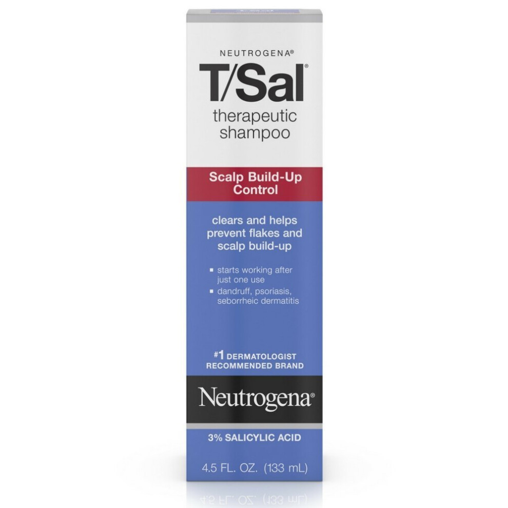 Neutrogena T/Sal Therapeutic Shampoo for Scalp Build-Up Control with Salicylic Acid  Scalp Treatment for Dandruff  Scalp Psoriasis & Seborrheic D
