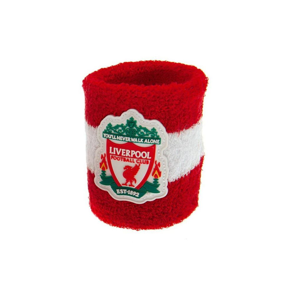 Liverpool Fc Unisex Adult Crest Cotton Wristband (pack Of 2)