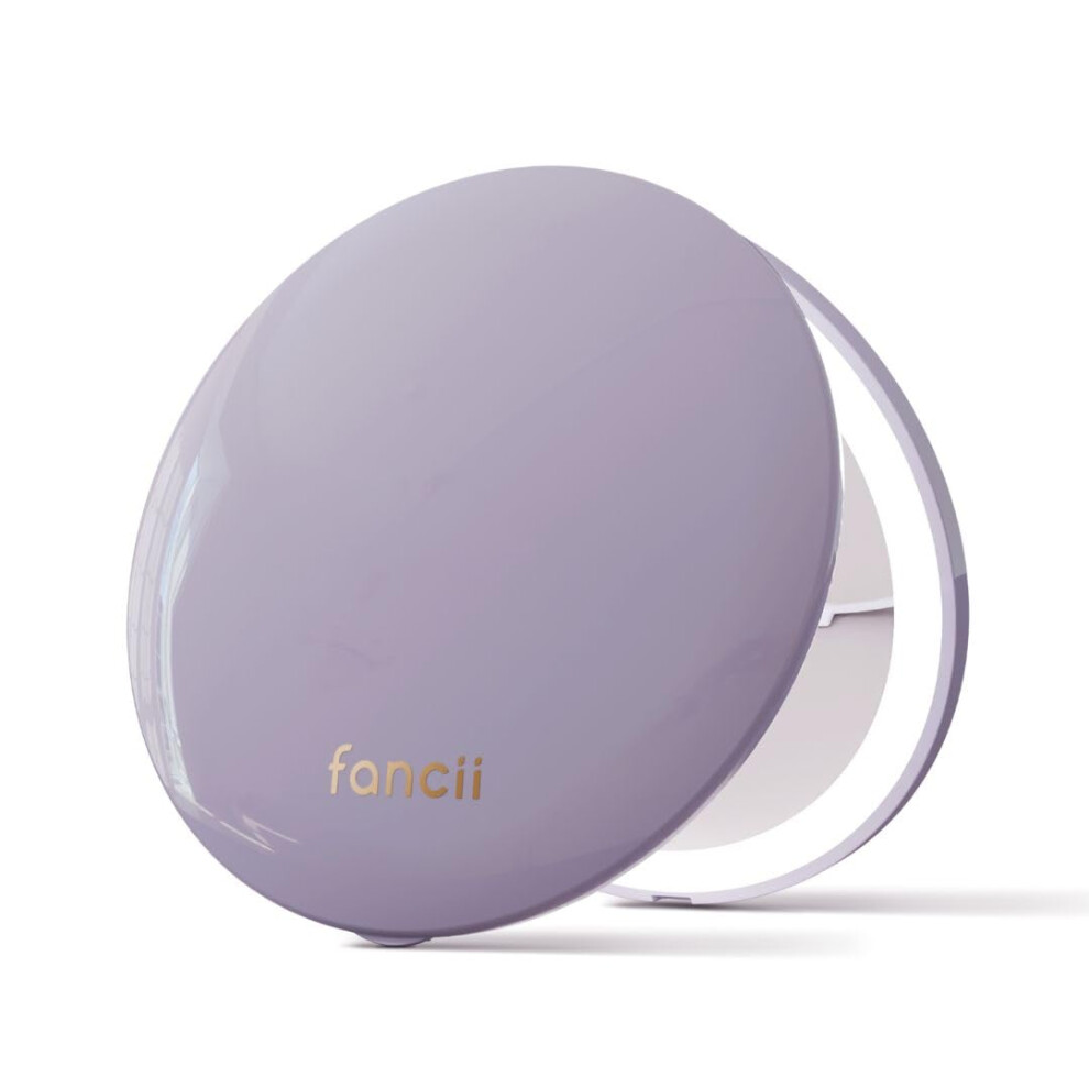 Fancii Light Compact Magnifying Mirror With Led 10X/1X Rechargeable 3 Settings Dimmable - Small Ed Travel Handheld Mirror For Pock