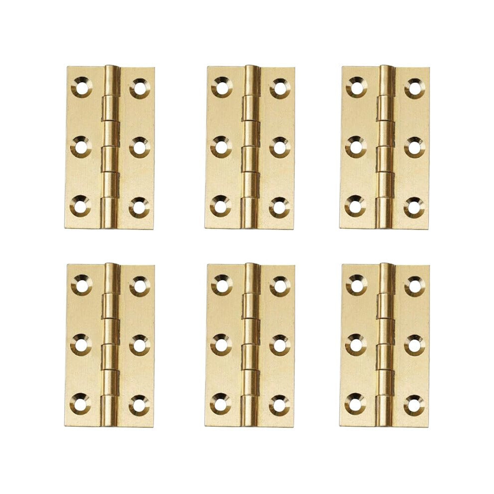 6Pcs Door Hinges,Brass Folding Hinges, Hinges For Gate,Window,Drawer 2Inch Antique Brass 820064764546