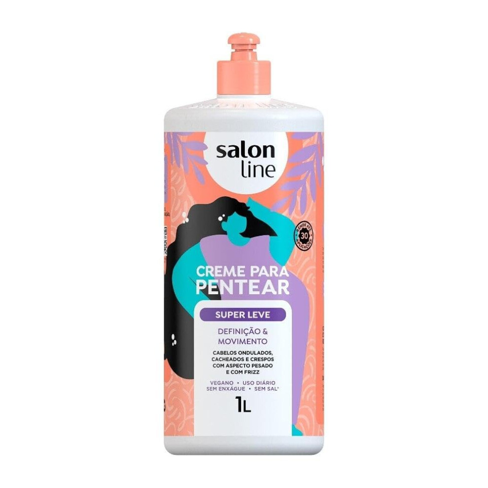 Salon Line Cream/Light - Linha Creme Para Pentear - Super Leve 1000 Gr - (Combing - Super Net 35.27 Oz)