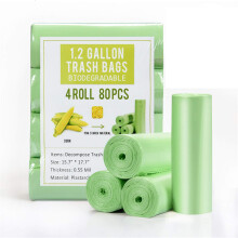 1.2 galones bolsas de basura pequeas de 5 litros mini bolsas de basura de bao fuertes con lgrimas y fugas biodegradables 1.2 galones basura lata v