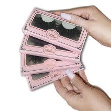 25mm Mink Lashes MIKIWI 4 Pack, Äkta 3D Minkfransar, Fluffiga, Tjocka, Handgjorda