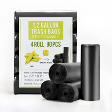 Sacchetti per rifiuti biodegradabili da 1,2 Galloni 5 Litri Mini Resistenti per Bagno