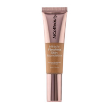 MCoBeauty Miracle Flawless Skin Foundation 7 Mittelwarme, natrliche, aufbaubare Deckkraft fr ganztgiges Tragen, vegane, tierversuchsfreie Kosmetik