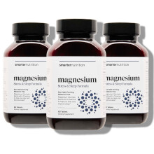 Smarter Nutrition Magnesiumkomplex Chelatisiertes Magnesiumglycinatcitratmalathydroxid Schlaf- und Stressuntersttzung mit L-Theanin fr die