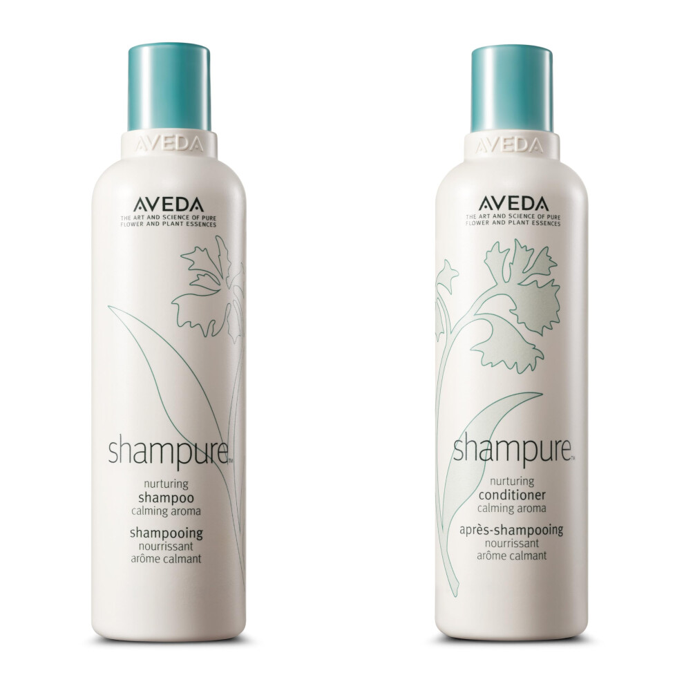 Aveda Shampure Nurturing Shampoo & Conditioner Duo | Daily Shampoo & Conditioner for Normal  Fine to Medium Hair | Silicone Free  8.5 Fl Oz (Pack