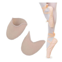 Ballet Dance Pointe Shoe Socks Pad Toe Pouches Pad Knitted Fabric Toe Cap Cover Toe Wrapped Protector Cushion Women Anti-Slip Toe Half Socks R
