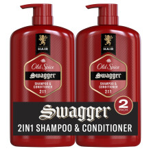 Old Spice Swagger 2-in-1-Shampoo- und Conditioner-Set fr Mnner, Duft nach Zedernholz und Limette, fr bis zu 80 % voller aussehendes Haar, Barb