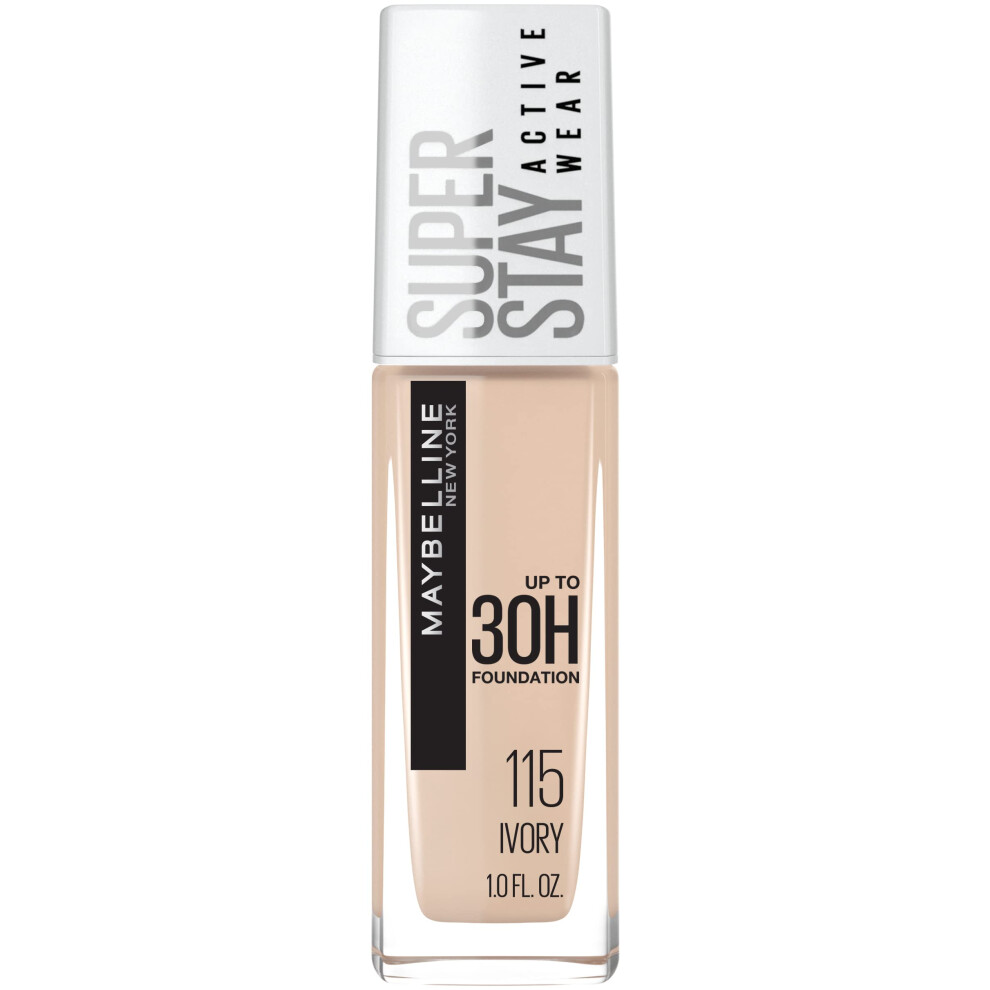 Maybelline Super Stay Full Coverage Liquid Foundation Active Wear Makeup  Up to 30Hr Wear  Transfer  Sweat & Water Resistant  Matte Finish  Ivory