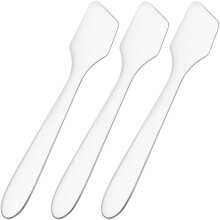Pndeyo 3pcs Mini Metal Makeup Spatula Reusable Cosmetic Cream Spatulas Spoon Skincare Scoop Applicator Facial Massage Beauty Tools for Mixing a