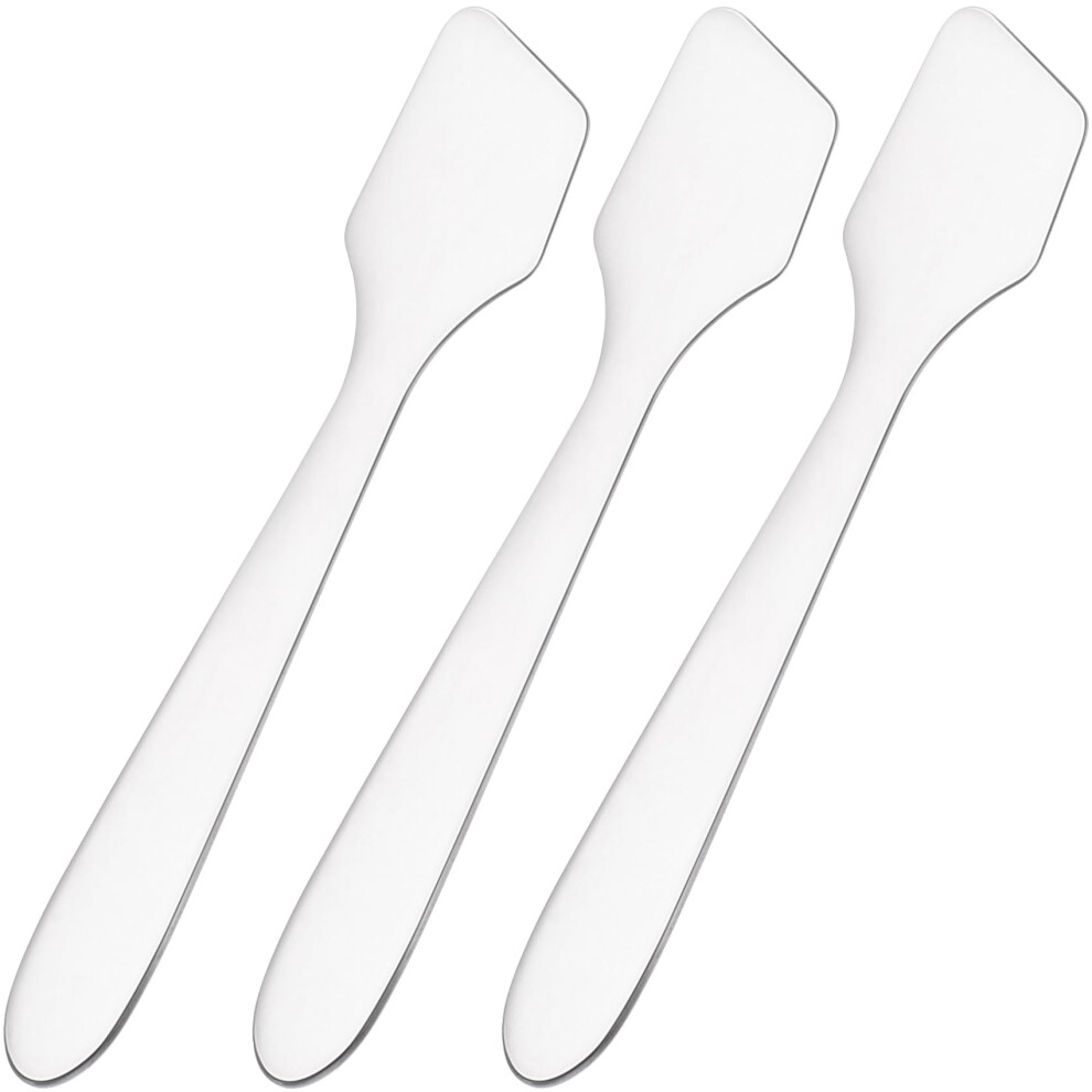 Pndeyo Cream 3Pcs Mini Metal Makeup Spatula Reusable Cosmetic Spatulas Spoon Skincare Scoop Applicator Facial Massage Beauty Tools For Mixing A