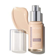 Revlon Illuminance Skin-Caring Liquid Foundation Hyaluronic Acid Hydrating and Nourishing Formula with Medium Coverage 105 Cream Ivory (Pack o