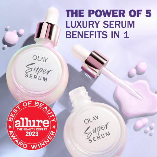 Olay Olay Super Serum 1,0 once con niacinamide Vitamina C peptide di collagene AHA e vitamina E 1