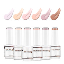 Smalto per chiodo vegano a gel vegano senza crudelt niceco senza crudelt da 6 pezzi da 8 ml di colore nudo inzuppa