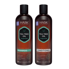 HASK TEEBAUM   L & ROSMARIN Belebendes Shampoo + Sp   lung-Set f   r alle Haartypen. Farbsicher. Glutenfrei. Sulfatfrei. Parabenfrei. Crue