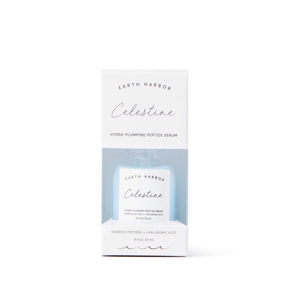Earth Harbor | Celestine Hydra-Plumping Peptide Serum - Skin Elasticity & Replenishing Nutrients | Hyaluronic Acid And Seaweed Peptides | Plant-B