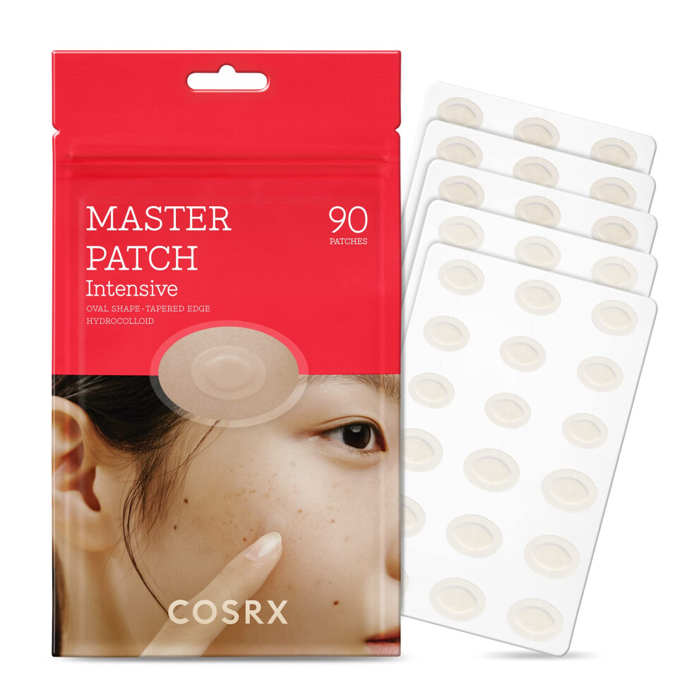 COSRX Master Patch Intensive 90 Patches  Oval-Shaped Hydrocolloid Pimple Patch with Tea Tree Oil  Quick & Easy Blemish  Zit  Spot Treatment  Sali
