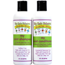 My Hair Helpers Anti Lice Shampoo and Conditioner Set for Kids  Mint  Neem  Rosemary  Daily Defense  Works on 1-2 Children  8 Ounces Each