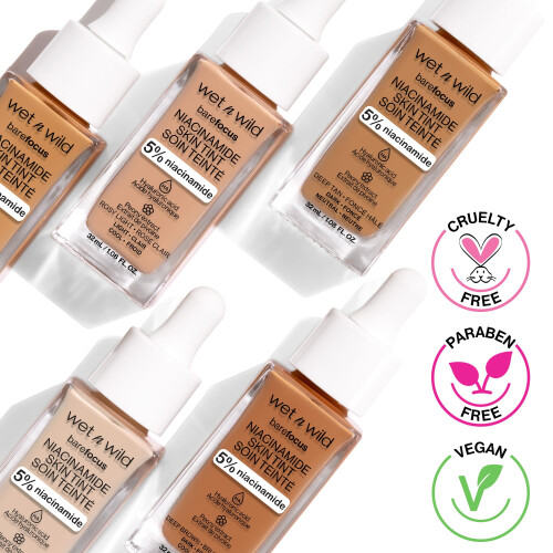Wet n Wild Barefocus, Niacinamid Hauttönung, 1116090 Natürlich Hell 2