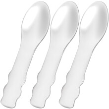Pndeyo 3pcs Mini Esptula de Maquiagem de Metal Esptulas de Creme Cosmtico Reutilizveis ????Colher Aplicador de Colher para Cuidados com a Pel