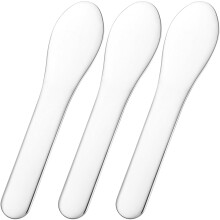 Pndeyo 3 Stck Mini-Make-up-Spatel aus Metall, wiederverwendbare kosmetische Cremespatel, Lffel, Hautpflegeschaufel, Applikator, Gesichtsmassage, Be
