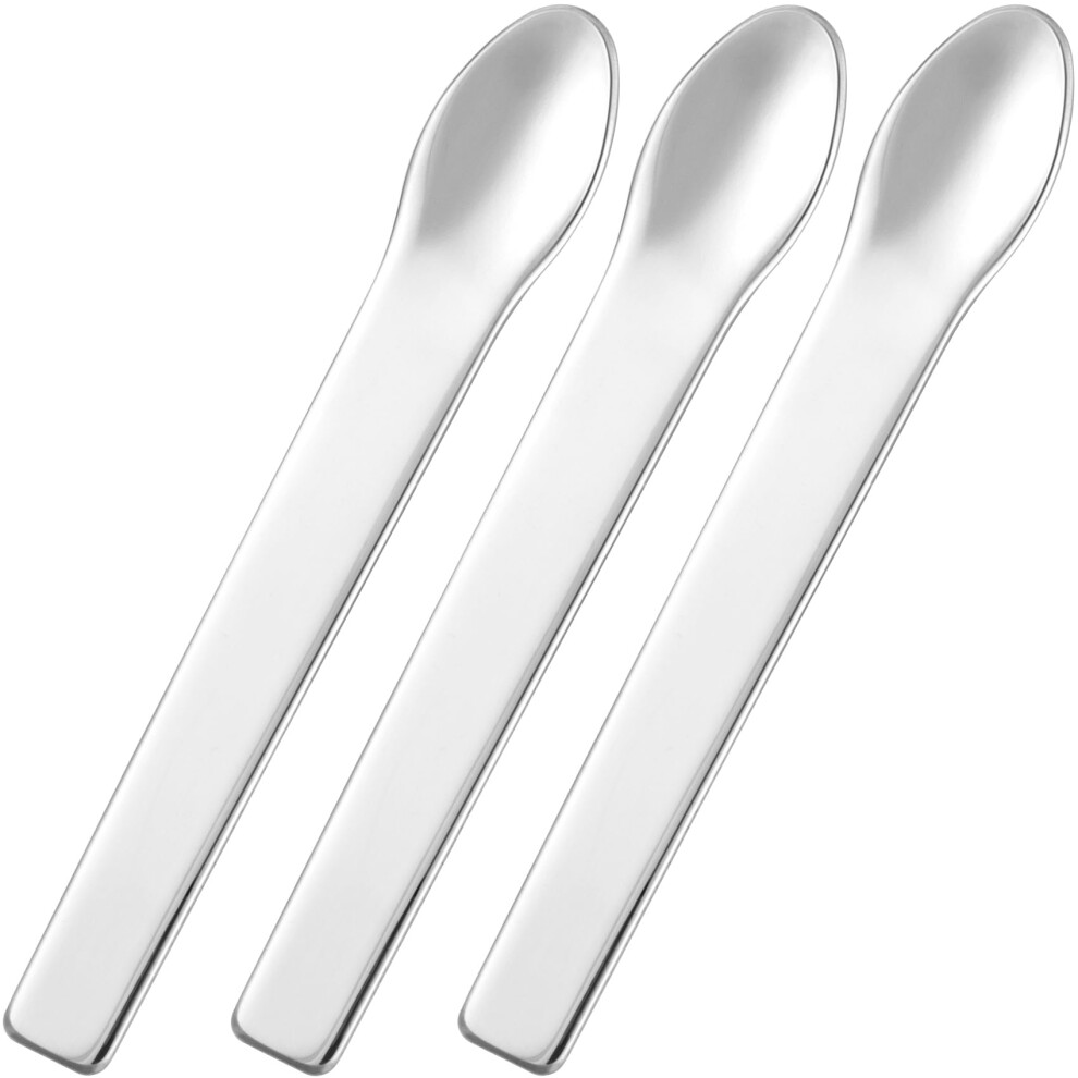 Pndeyo Cream 3Pcs Mini Metal Makeup Spatula Reusable Cosmetic Spatulas Spoon Skincare Scoop Applicator Facial Massage Beauty Tools For Mixing A