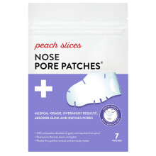 Peach Slices | Nose Pore Patches | Medical-Grade Hydrocolloid | Targets Pores & Pimples | Absorbs Oil Overnight | Vegan | Cruelty-Free | Facial S