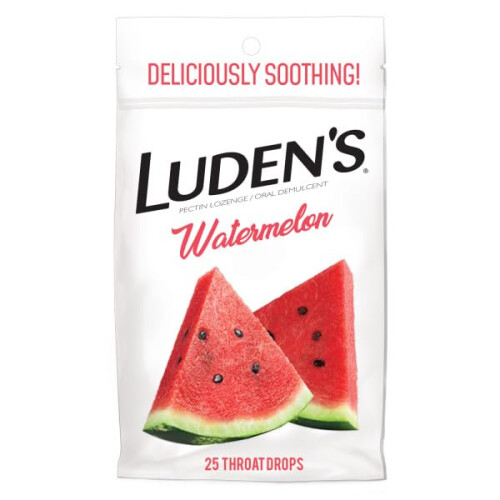 Ludens lugnande halsdroppar vattenmelon 25 ct (frpackning med 1) 1