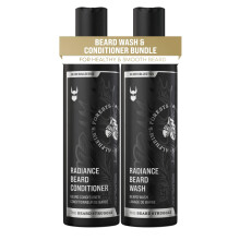 The Beard Struggle - Radiance Beard Wash & Conditioner Bundle - Silver Collection - Pack van 2 Alfheim's Forests - Nourish Cleanse Verzacht en ve