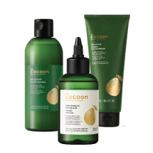 Sada na opravu vlasu Cocoon (Uetrte 25 %): Tonikum Pomelo (4,7 fl oz), ampon (10,4 fl oz) a kondicionr (10,4 fl oz)