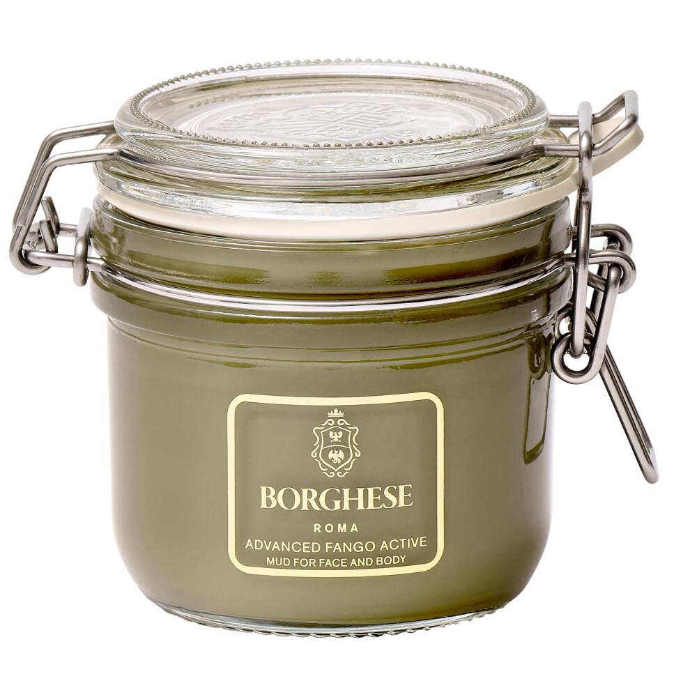 Borghese Advanced Fango Active Mud Mask For Face & Body - Exfoliating Face Mask Bentonite Clay Detox Face Mask Hyaluronic Acid Pore Minimizing