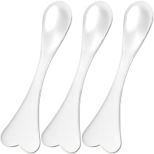 Pndeyo 3pcs Mini Metal Makeup Spatula Reusable Cosmetic Cream Spatulas Spoon Skincare Scoop Applicator Facial Massage Beauty Tools for Mixing a