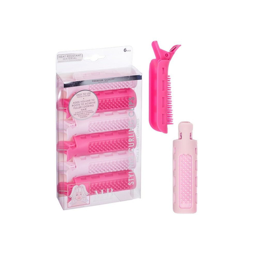 Expressions 6Pc Styling Curling Clips - Easy-To-Use Dual-Purpose Hair Clips For Curling And Volumizing |Heat Resistant Hair Clip Set Premium Qua