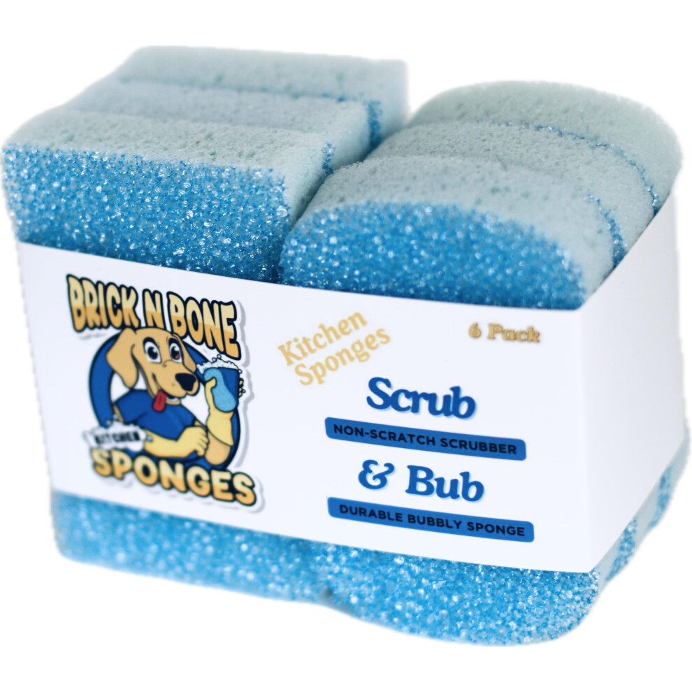Sponge De Broussailles De Cuisine Non Coiff E - 6 Pack - Nettoyage Polyvalent Sponge Dish Lavage Ponge Ponge Sponge De Nettoyage M Nage-image
