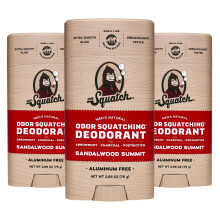 Dr. Squatch Natrliches Deodorant fr Mnner geruchshemmendes Aluminiumfrei Sandalwood Summit (2,65 oz, 3er-Pack)