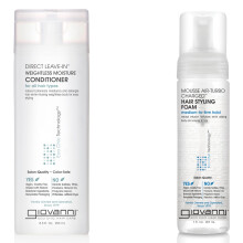 GIOVANNI Direct Leave-In balsam 8,5 oz. & Air Turbo Styling Mousse 7 oz. Definierad Style Set fr lockiga tjejer Lttvikt Medium till Fast Hold W
