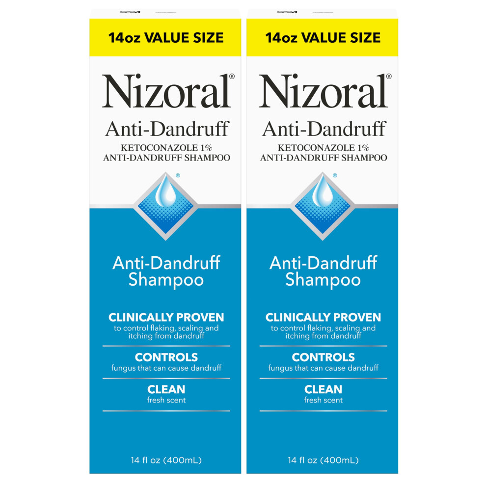 Nizoral Anti-Dandruff Shampoo with 1% Ketoconazole  Fresh Scent  14 Fl Oz (Pack of 2)
